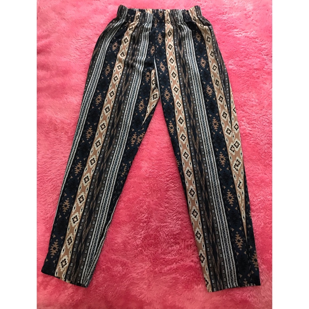 Tribal High Waisted Capri Pants
